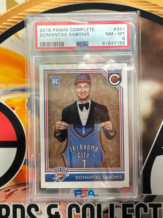 2016 Panini NBA Complete Set Domantas Sabonis Rookie PSA 8