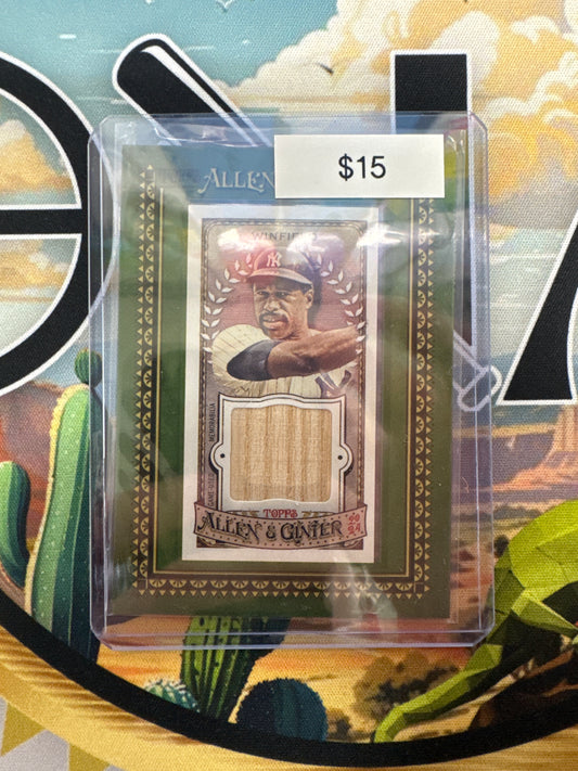 2024 Topps Allen & Ginter Dave Winfield Mini Framed Game Used Bat
