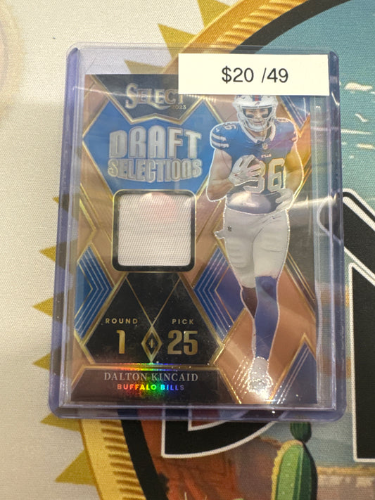2023 Panini Select NFL Dalton Kincaid Draft Selections Patch Bronze /49