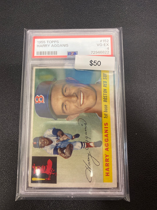 1955 Topps Harry Agganis PSA 4