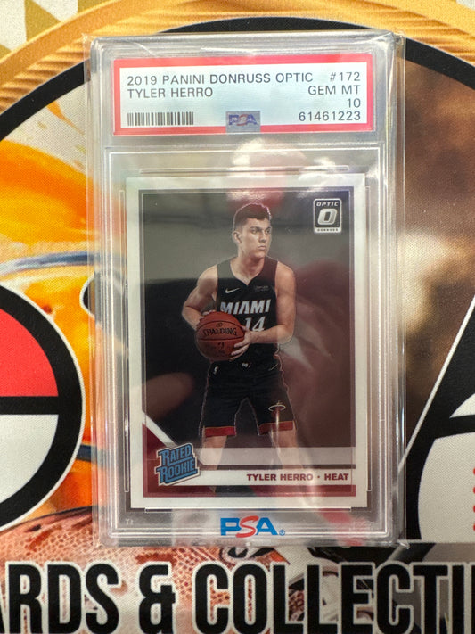 2019 Panini Donruss Optic NBA Tyler Herro Rated Rookie PSA 10