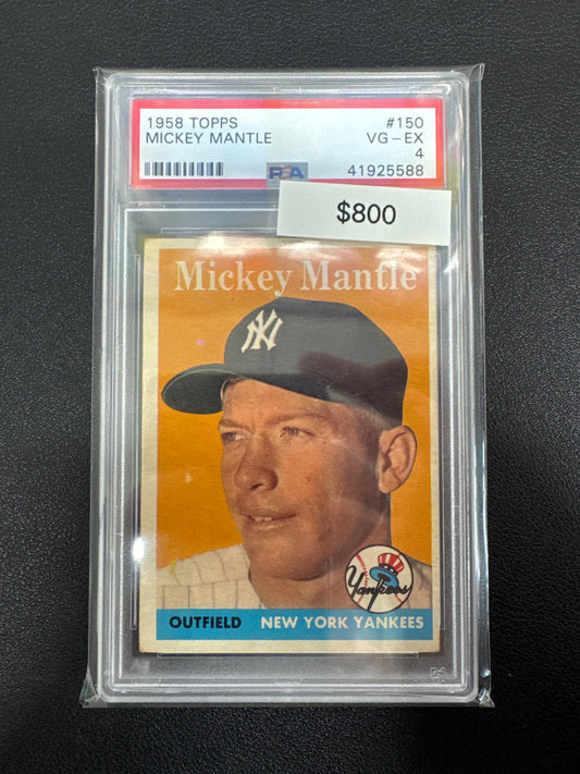 1958 MLB Topps Mickey Mantle PSA 4