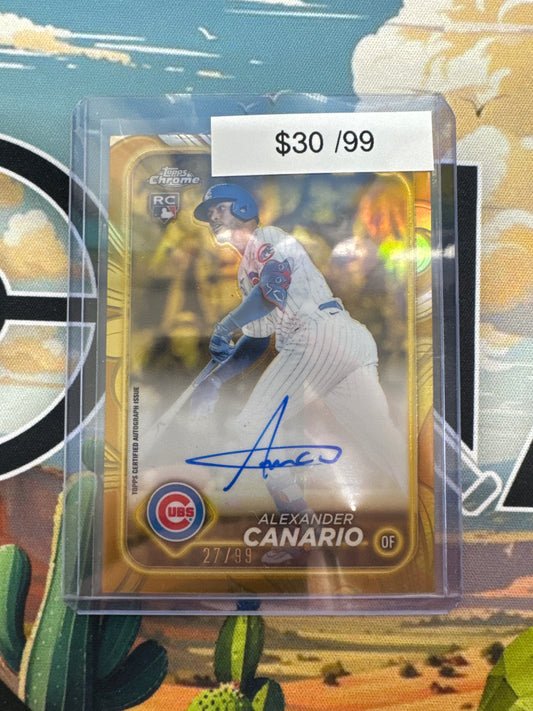 2024 Topps Gilded Collection Alexander Canario Rookie Autograph Chrome /99