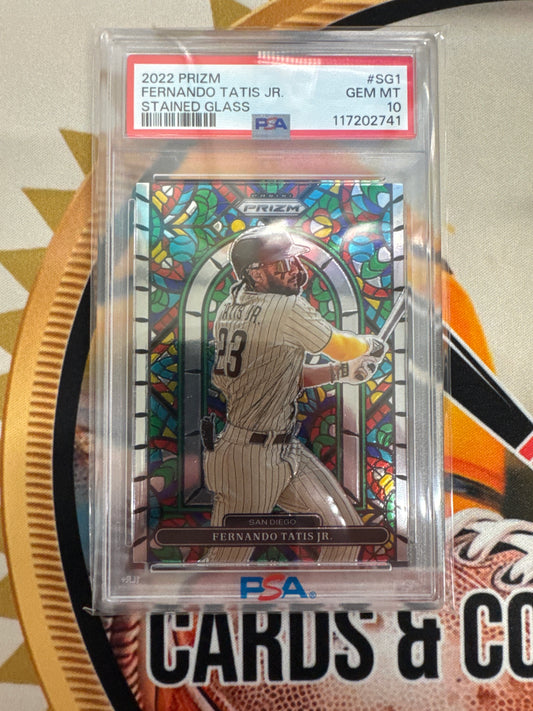 2022 Panini Prizm MLB Fernando Tatis Jr. Stained Glass PSA 10