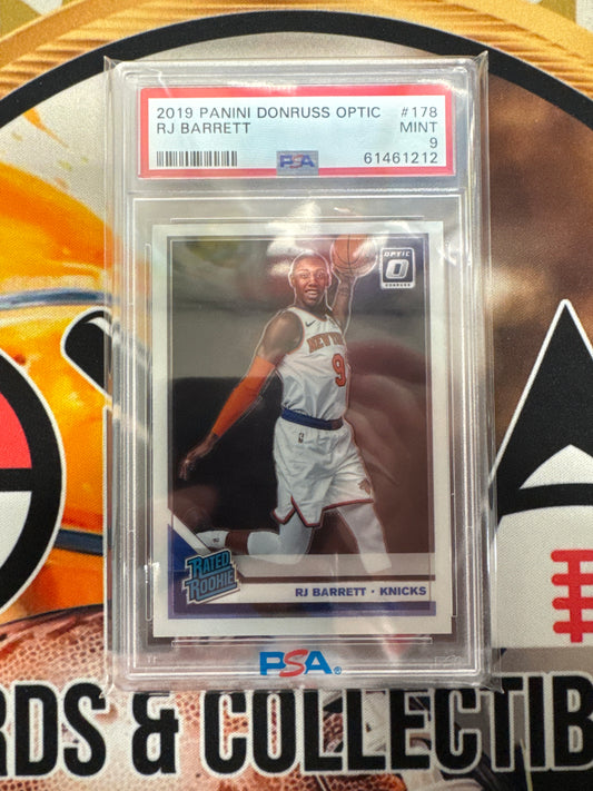 2019 Panini Donruss Optic NBA RJ Barrett Rated Rookie PSA 9