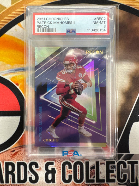 2021 Panini Chronicles NFL Patrick Mahomes II Recon PSA 8