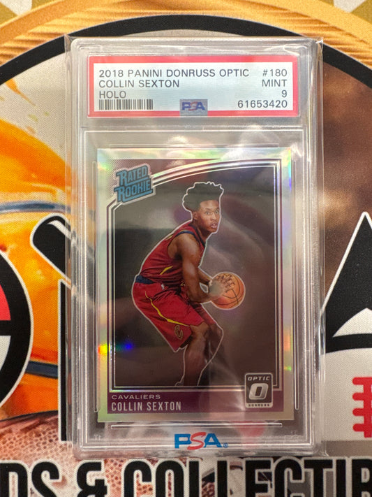 2018 Panini Donruss Optic NBA Collin Sexton Rated Rookie Holo PSA 9