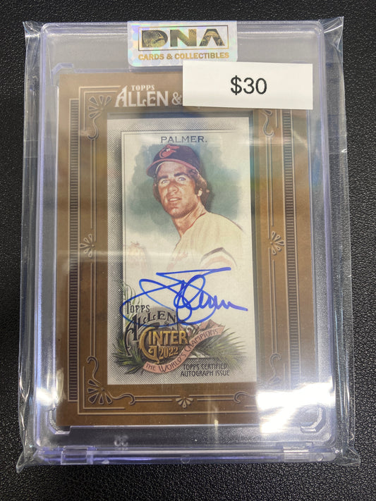 2022 Topps Allen & Ginter Jim Palmer Mini Frame Auto