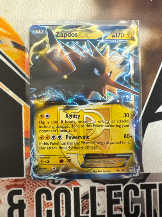Pokémon Zapdos Ex 48/135 Plasma Storm Ultra Rare