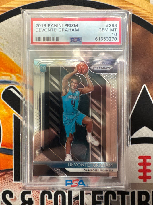 2018 Panini Prizm NBA Devonte’ Graham Rookie PSA 10