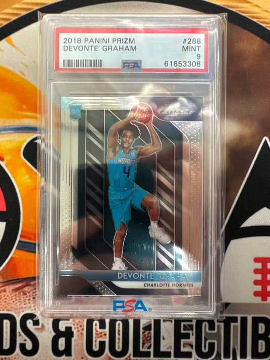 2018 Panini Prizm NBE Devonte’ Graham Rookie PSA 9