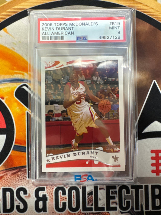 2006 Topps McDonald’s NBA Kevin Durant All American PSA 9