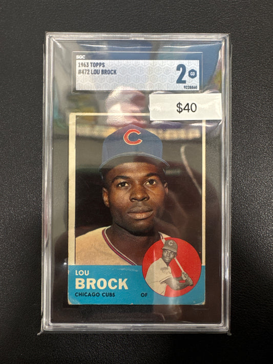 1963 Topps MLB Lou Brock SGC 2