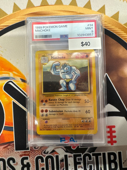 1999 Pokemon Base Set Machoke 34/102 PSA 9