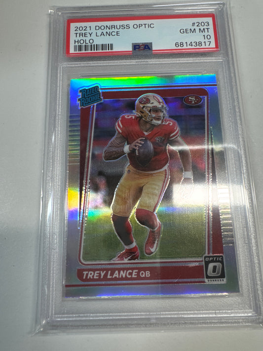 2021 Donruss Optic Trey Lance Holo PSA 10