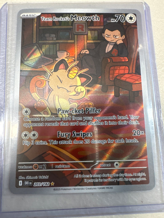 Pokemon Team Rocket’s Meowth 203/182 Destined Rivals