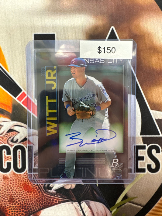 2020 Topps Bowman Platinum Bobby Witt Jr. Rookie Autograph