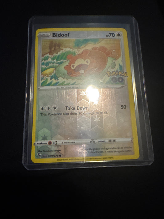 Pokemon Bidoof 059/078 Peelable ditto Pokemon Go