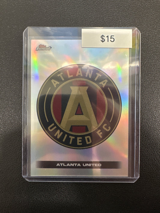 2024 Topps Finest MLS Team Logo Atlanta United Silver
