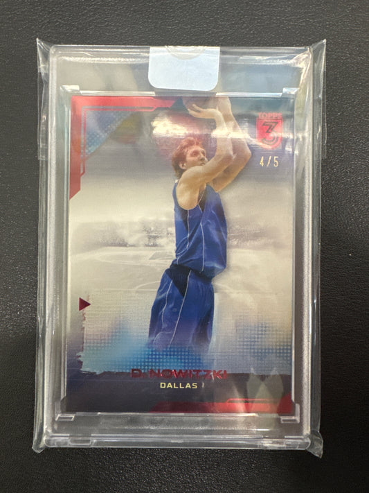 2023-24 Topps Three NBA Dirk Nowitzki Red /5