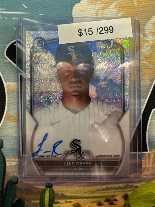 2023 Bowman Chrome Luis Reyes 1st Bowman Speckle Auto /299