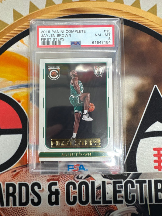 2016 Panini Compete Set NBA Jaylen Brown First Steps Rookie PSA 8