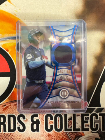2025 Topps Tribute MLB Pete Crow-Armstrong Tributaries Relic Game Used Blue Refractor /150