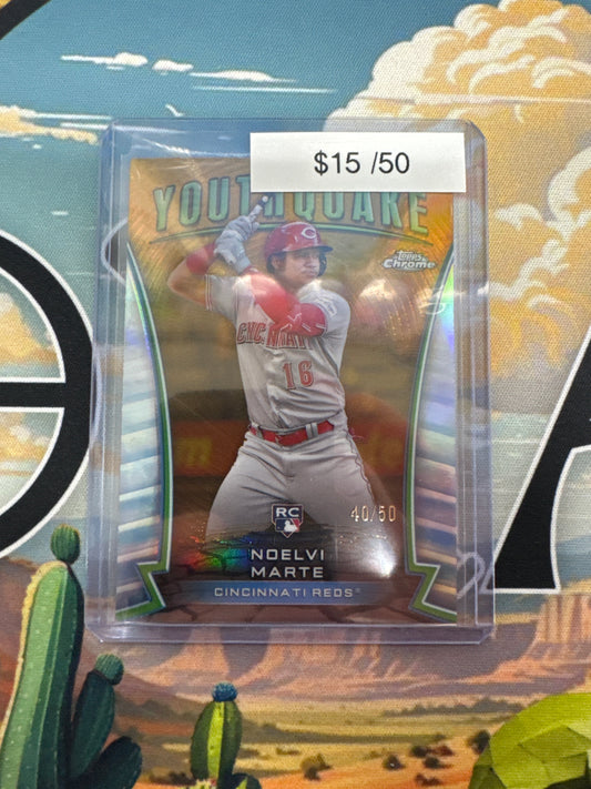 2024 Topps Chrome MLB Noelvi Marte Rookie Youthquake Gold /50