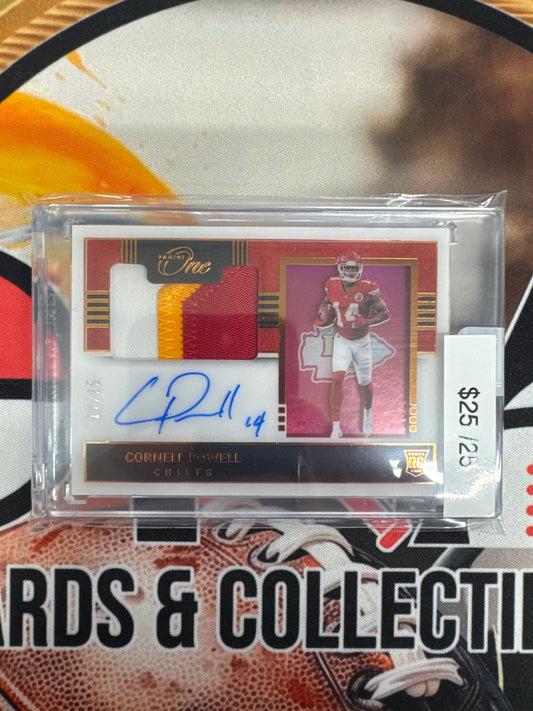 2021 Panini One Football Cornell Powell Rookie Patch Autograph Bronze /25