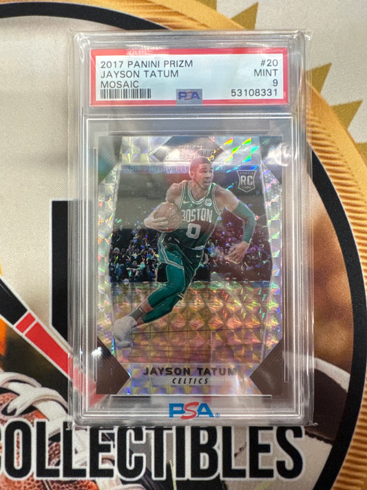 2017 Panini Prizm NBA Jayson Tatum Rookie Mosaic PSA 9