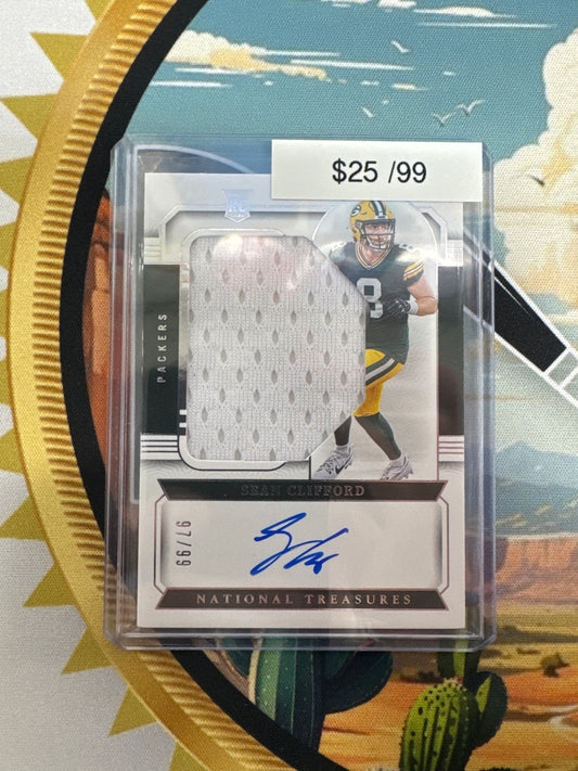 2023 Panini National Treasures Sean Clifford Rookie Patch Auto /99