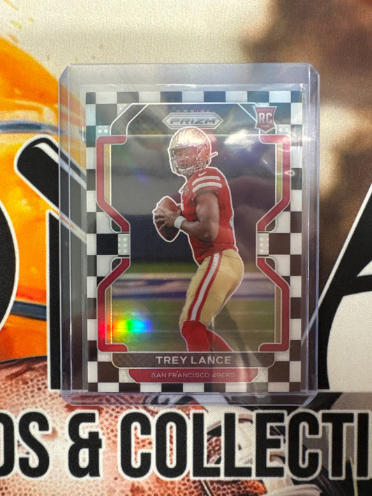 2021 Panini Prizm NFL Trey Lance Rookie Black & White Checkerboard Rookie