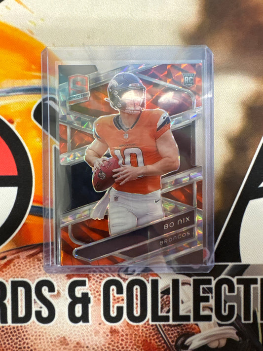 2024 Panini Spectra NFL Bo Nix Rookie Black & Orange Mojo /15