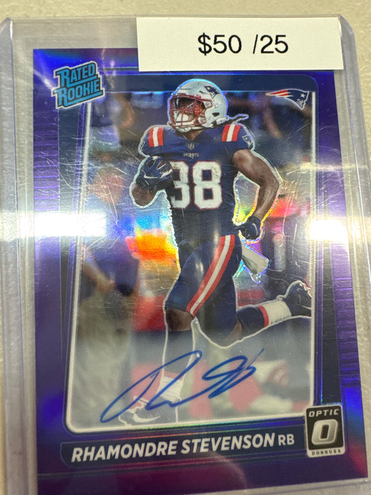 2021 Optic Rhamondre Stevenson auto /25 purple