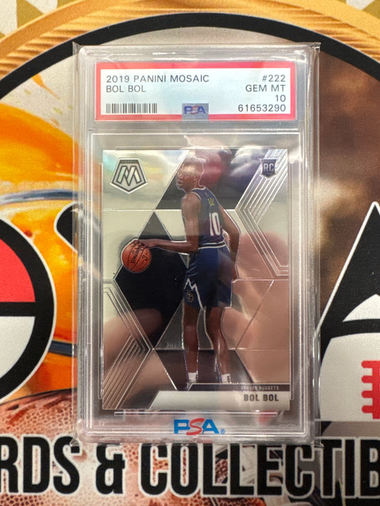 2019 Panini Mosaic NBA Bol Bol Rookie PSA 10