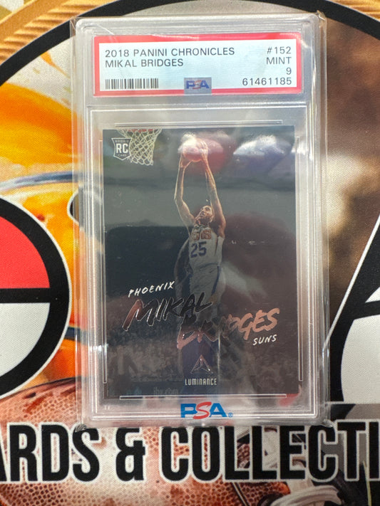 2018 Panini Chronicles NBA Mikal Bridges Rookie PSA 9