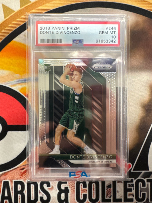 2018 Panini Prizm NBA Donte DiVincenzo Rookie PSA 10
