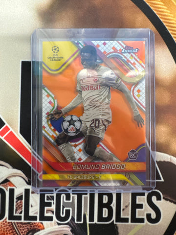 2025 Topps Finest UCC Edmund Baidoo Rookie Orange Refractor /25