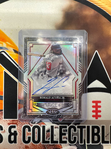 2025 Topps Tier One MLB Ronald Acuna Jr. Base Card Autograph Variation /5