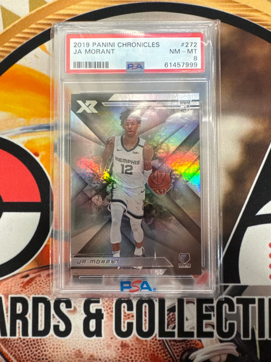 2019 Panini Chronicles NBA Ja Morant Rookie PSA 8
