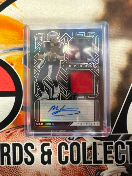 2021 Panini Obsidian NFL Mac Jones Dual Rookie Patch Autograph /100