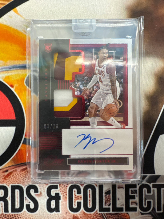 2019-20 Panini One And One NBA Kevin Porter Jr. Rookie Dual Patch Autograph /25