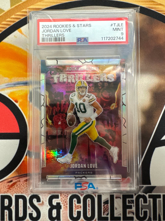 2024 Panini Rookies & Stars NFL Jordan Love Thrillers PSA 9