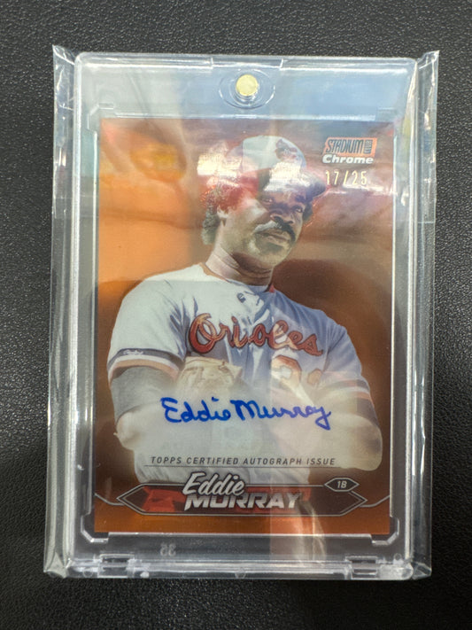 2024 Topps Stadium Club Chrome Eddie Murray Orange Autograph Refractor /25
