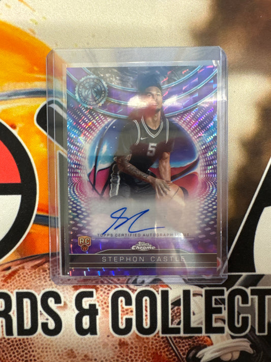 2025 Topps Chrome NBA Stephon Castle Rookie Autograph