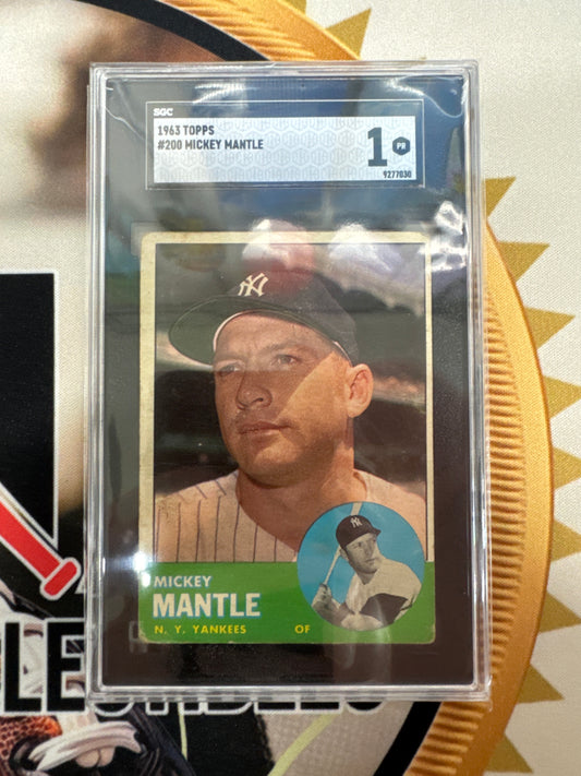 1963 Topps MLB Mickey Mantle SGC 1