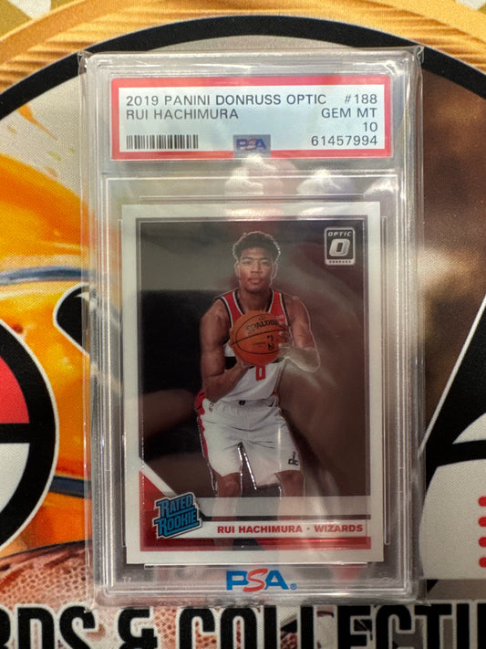 2019 Panini Donruss Optic NBA Rui Hachimura Rated Rookie PSA 10