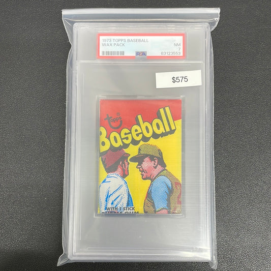 1973 Topps Baseball Wax Pack PSA 7