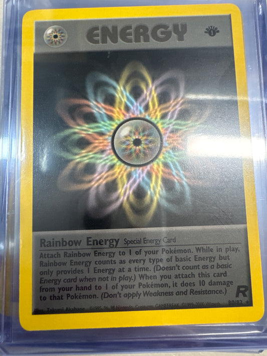 Pokemon Rainbow Energy 1st edition 80/82 Team Rocket