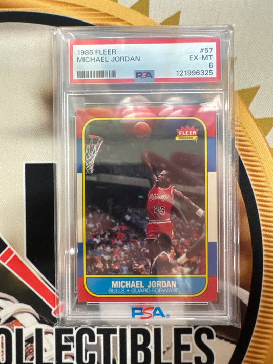 1986 Fleer Michael Jordan Rookie PSA 6
